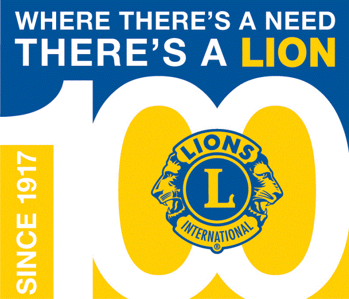 celebration banner of the Lions' 100th anniversary