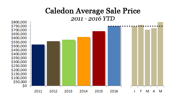 caledon average sale price may 2016